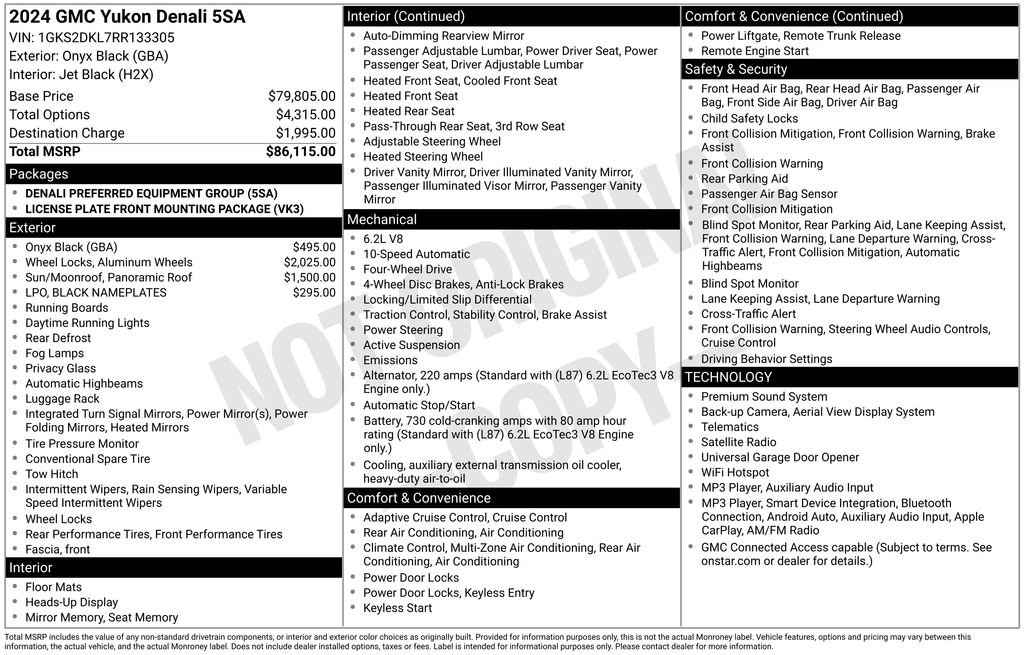 Used 2024 GMC Yukon Denali AWD/4WD image 35