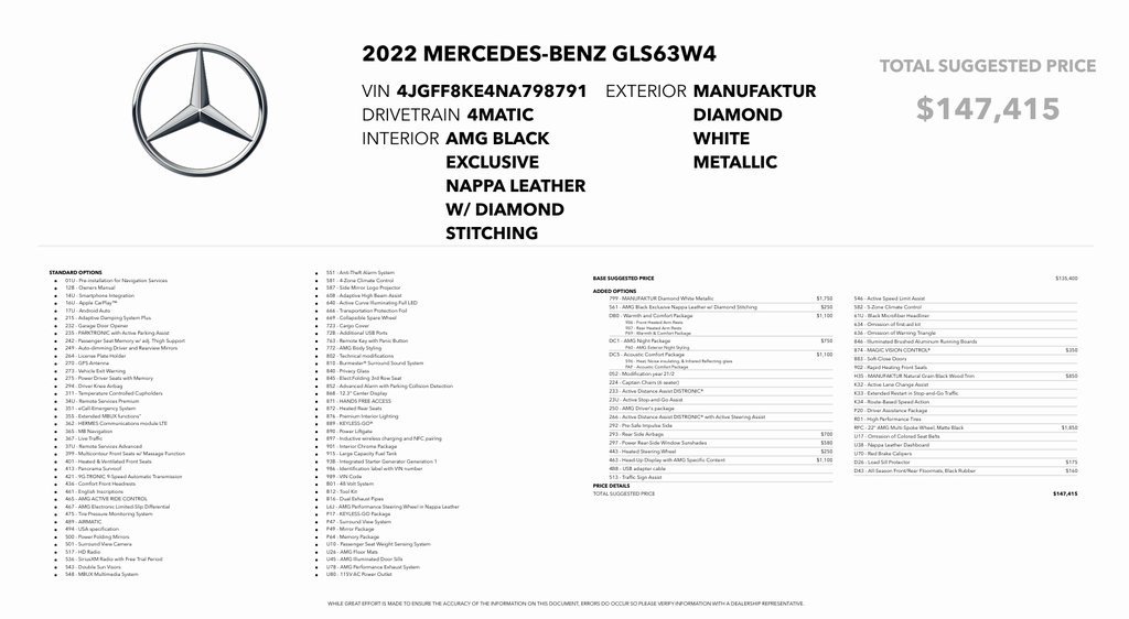 Used 2022 Mercedes-Benz GLS 63 AMG GLS 63 AMGﾮ image 27