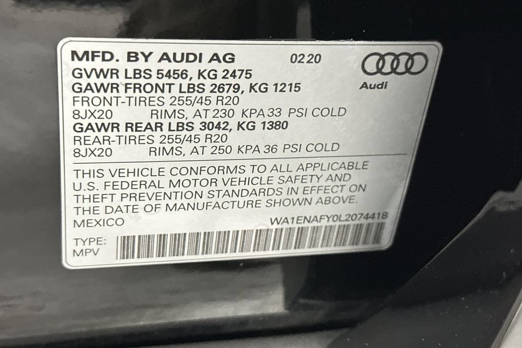 Used 2020 Audi Q5 2.0T Titanium Premium Plus w/ Premium Plus Package AWD/4WD image 37