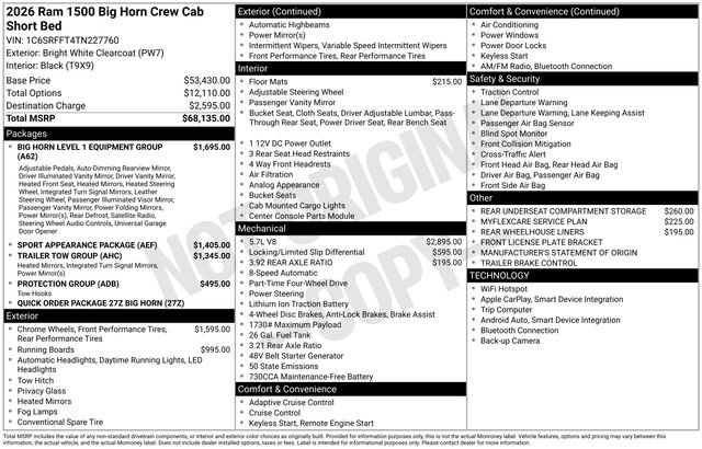 New 2026 RAM 1500 Big Horn AWD/4WD image 36