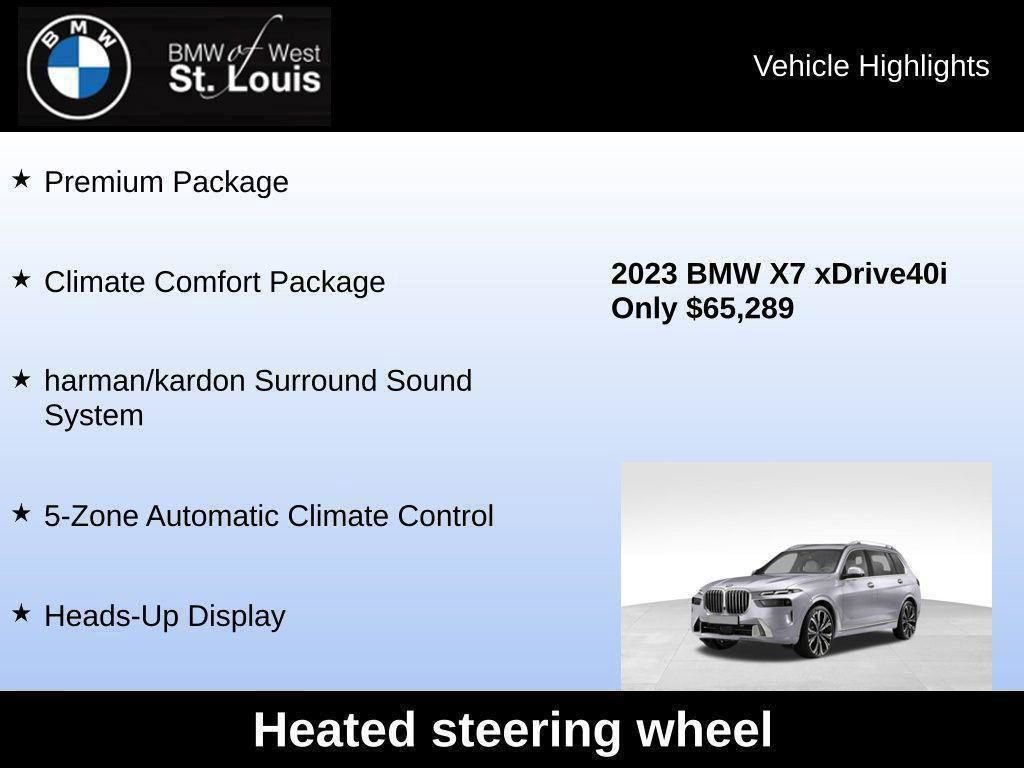 Used 2023 BMW X7 xDrive40i w/ Premium Package image 90