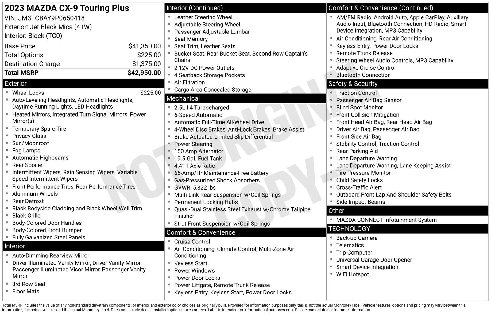 Certified 2023 MAZDA CX-9 Touring Plus AWD/4WD image 26