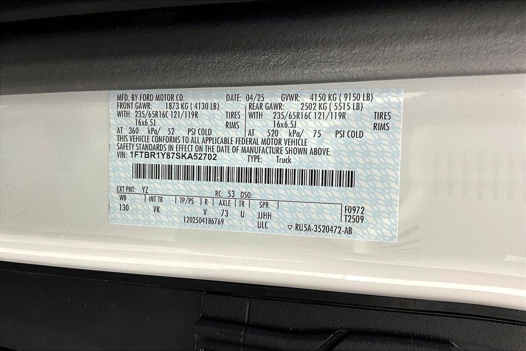 New 2025 Ford Transit 250 Low Roof w/ Load Area Protection Package image 8