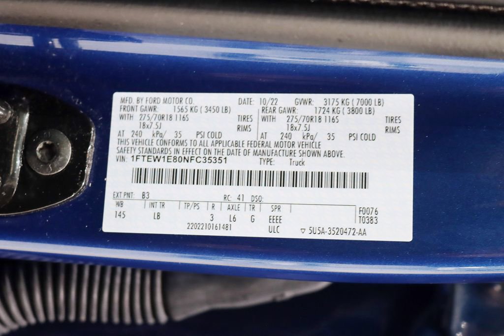 Used 2022 Ford F150 Tremor w/ Equipment Group 401A Mid image 41