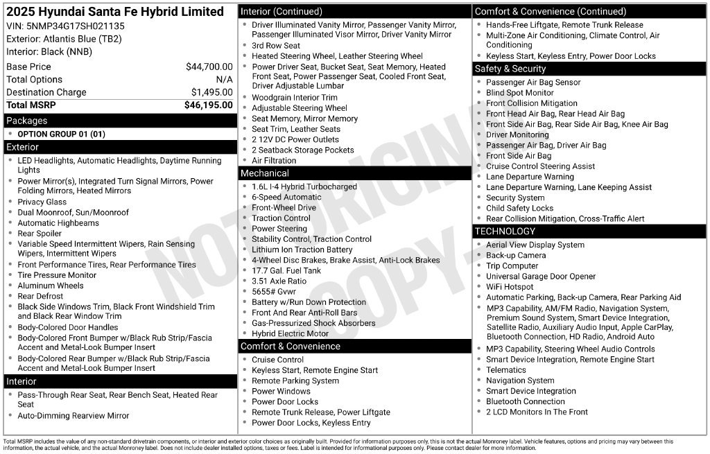 Used 2025 Hyundai Santa Fe Limited FWD image 24