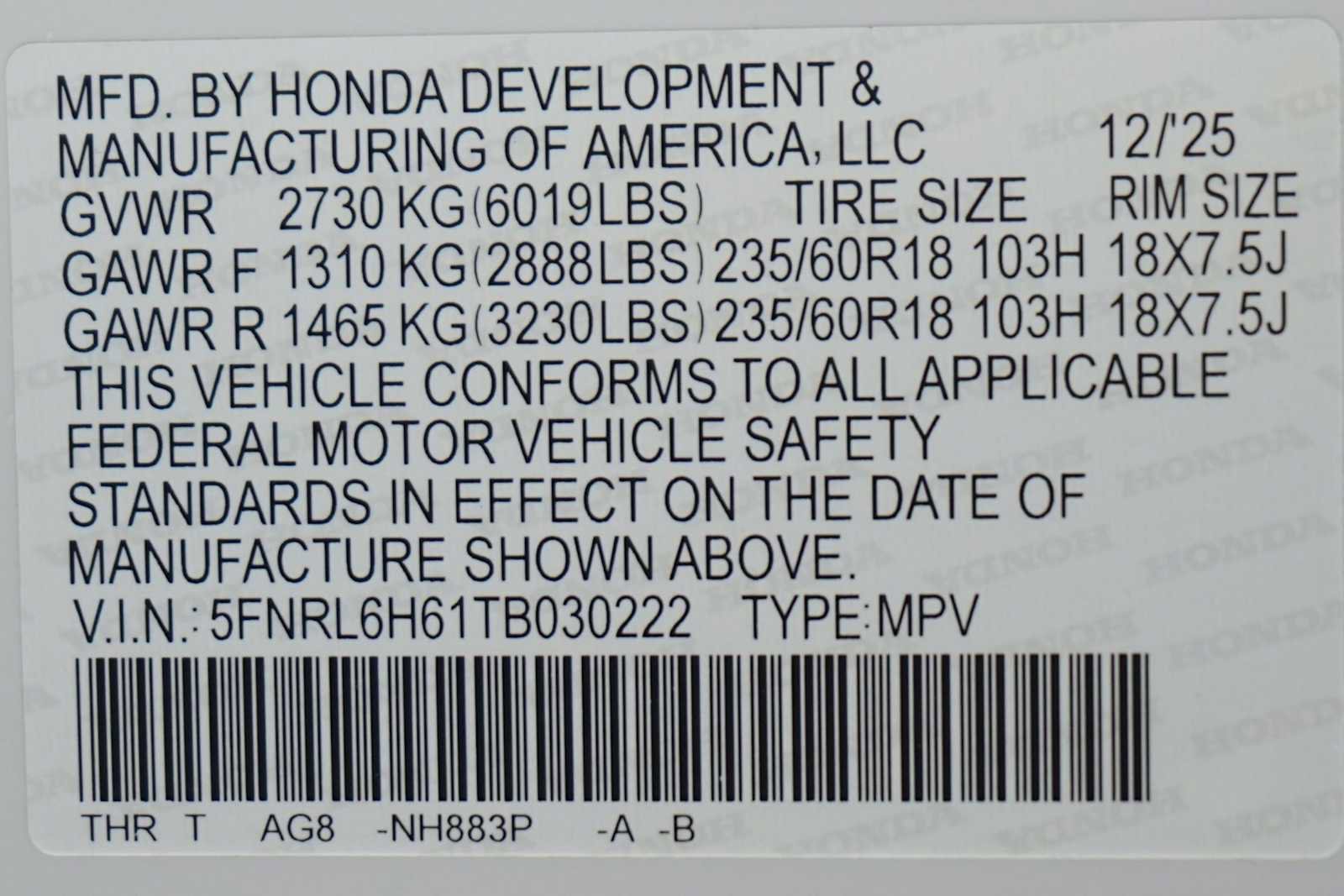 Certified 2026 Honda Odyssey EX-L image 30