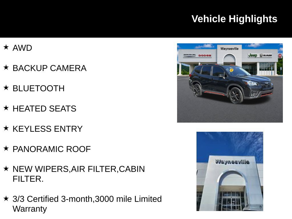 Used 2020 Subaru Forester Sport w/ Popular Package #2 AWD/4WD image 2