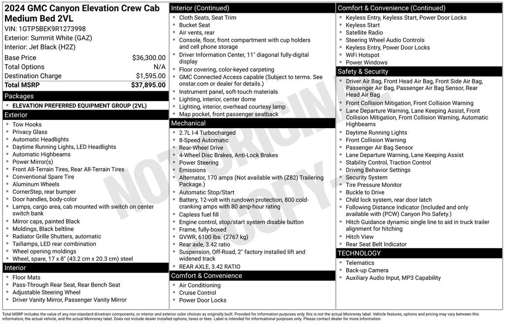 Used 2024 GMC Canyon Elevation RWD image 30