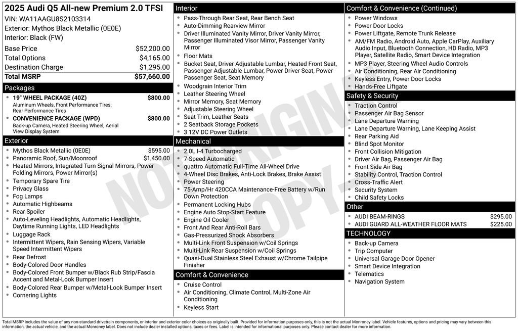 New 2025 Audi Q5 Premium w/ Convenience Package image 76