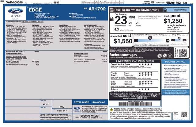 Used 2022 Ford Edge SEL AWD/4WD image 36