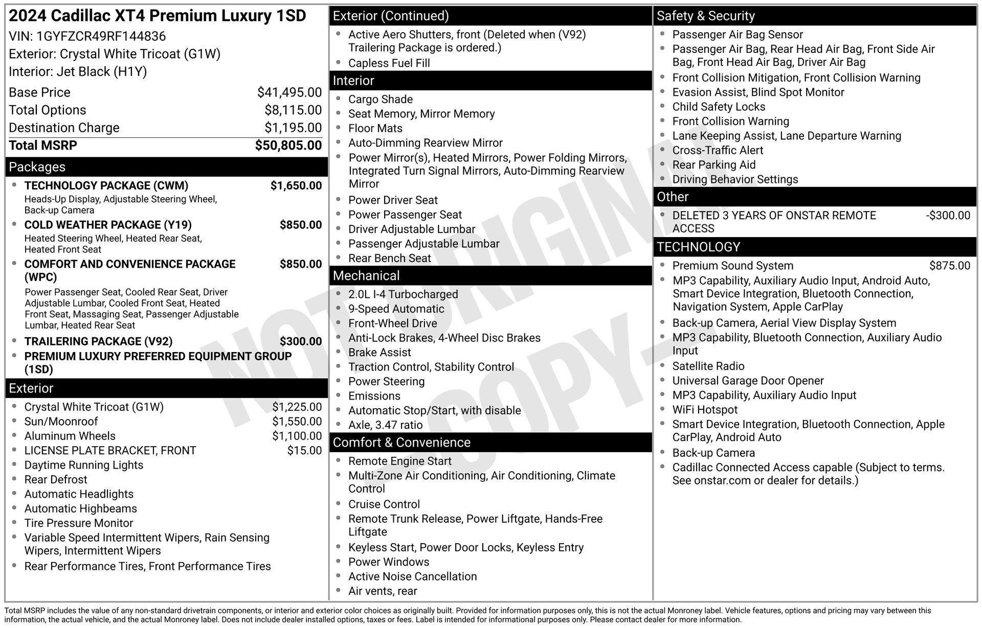 Certified 2024 Cadillac XT4 Premium Luxury w/ Technology Package FWD image 43