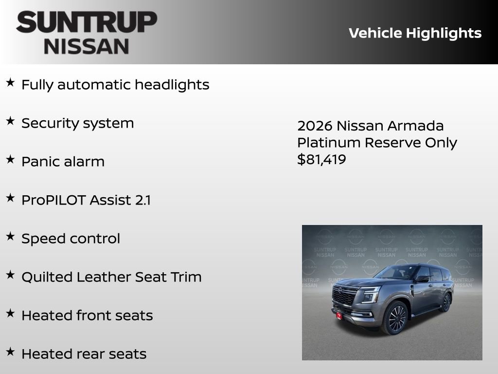 New 2026 Nissan Armada Platinum Reserve image 30