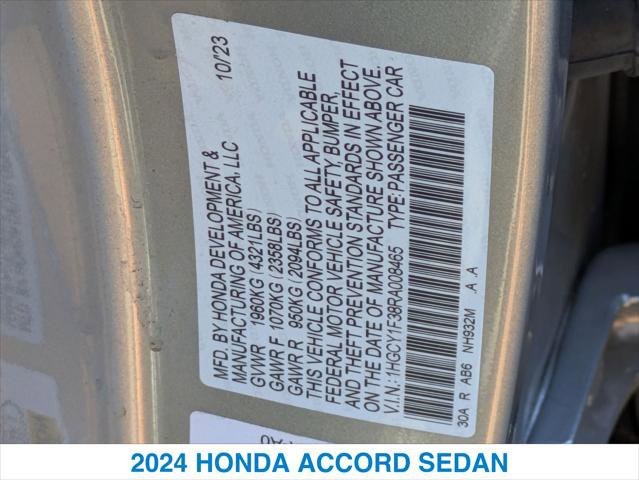 Certified 2024 Honda Accord EX image 26