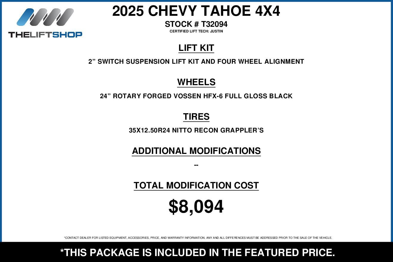 Used 2025 Chevrolet Tahoe High Country AWD/4WD image 2