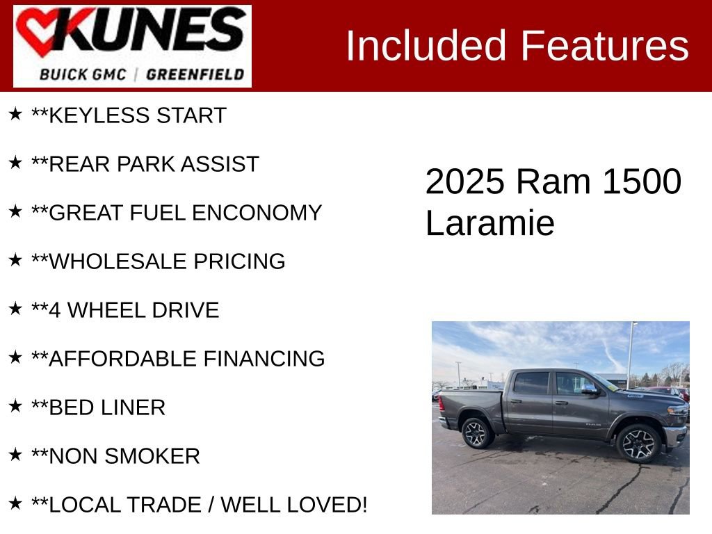 Used 2025 RAM 1500 Laramie w/ Bed Utility Group image 3