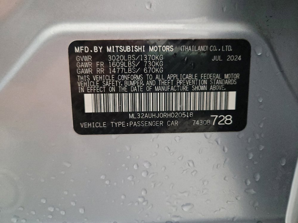 Used 2024 Mitsubishi Mirage ES FWD image 33