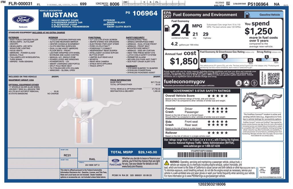 Used 2023 Ford Mustang Coupe image 34
