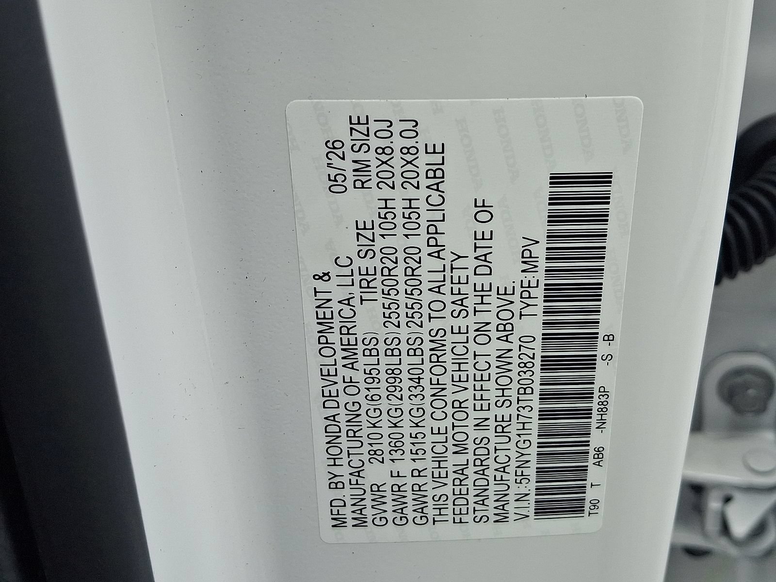New 2026 Honda Pilot Touring image 10