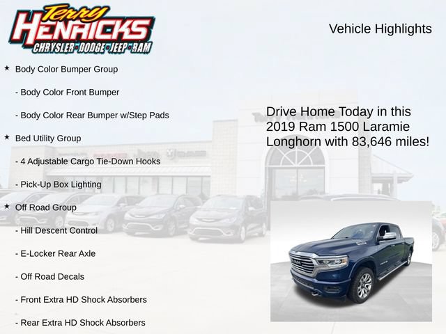 Used 2019 RAM 1500 Laramie Longhorn w/ Off-Road Group AWD/4WD image 4