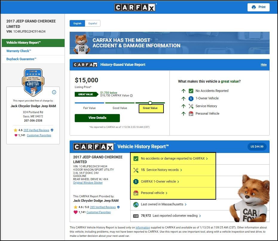 Used 2017 Jeep Grand Cherokee Limited image 11