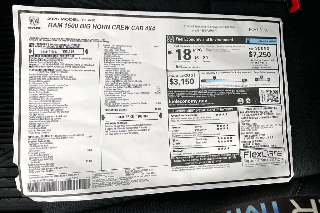 New 2026 RAM 1500 Big Horn AWD/4WD image 14