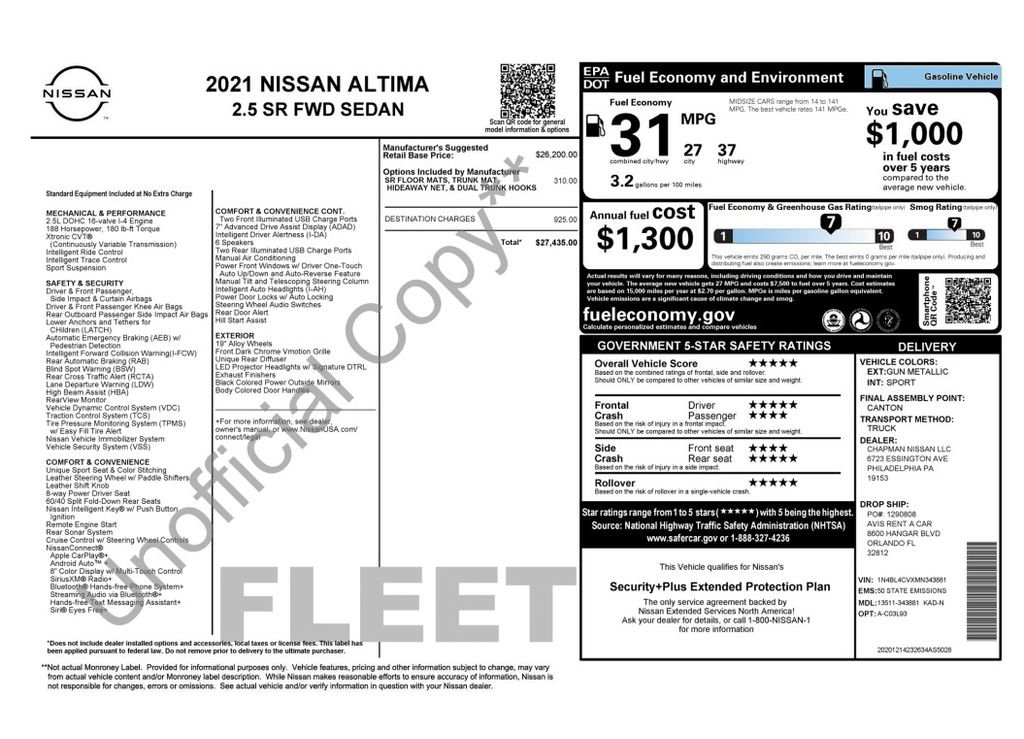Used 2021 Nissan Altima 2.5 SR FWD image 6