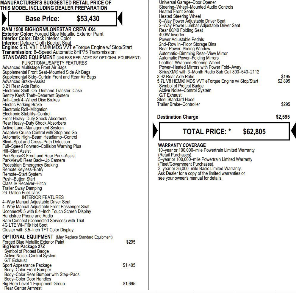 New 2026 RAM 1500 Big Horn AWD/4WD image 4