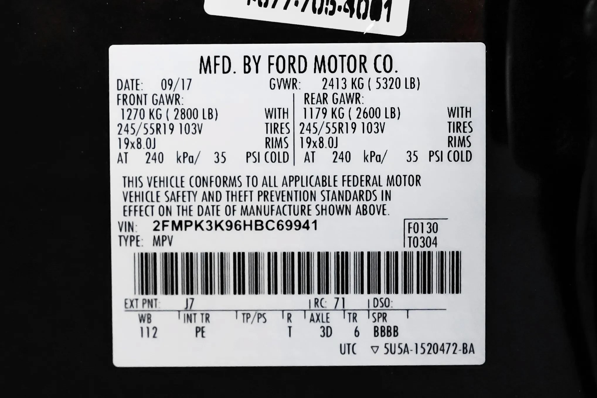 Used 2017 Ford Edge Titanium w/ Equipment Group 301A FWD image 73