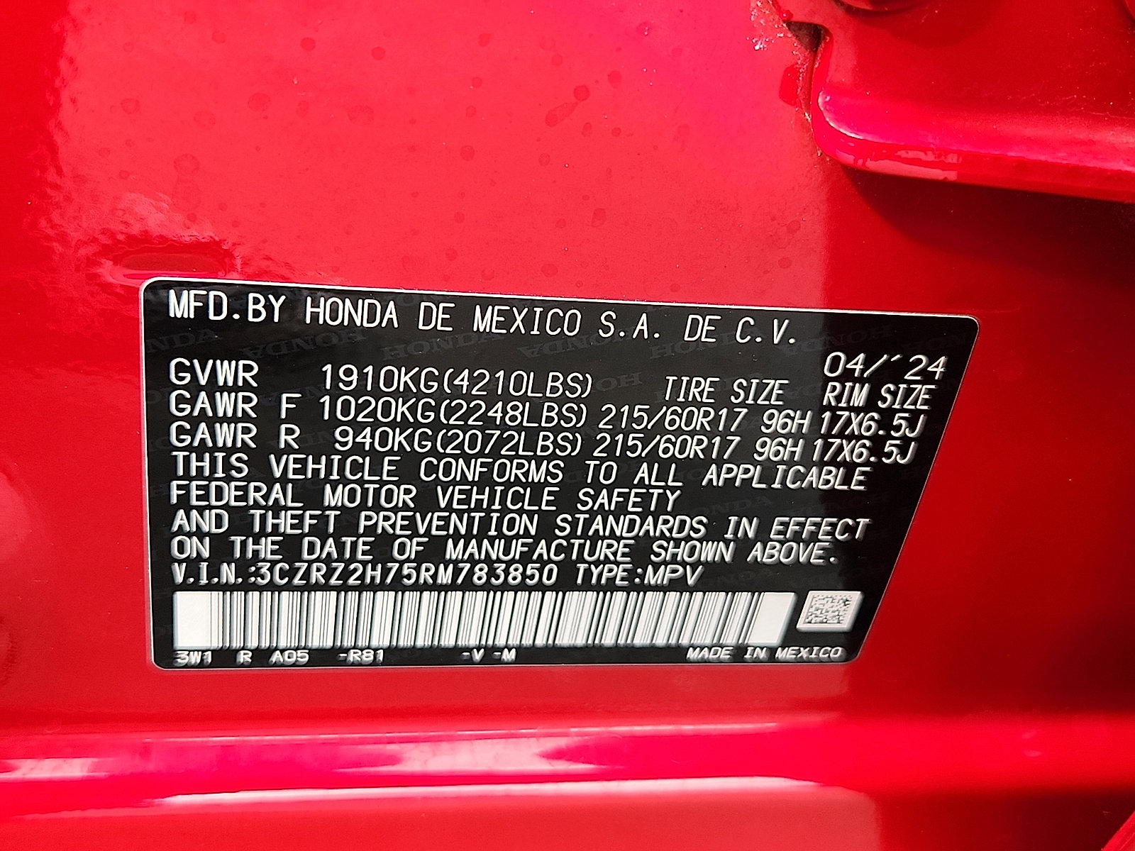 Used 2024 Honda HR-V EX-L image 27