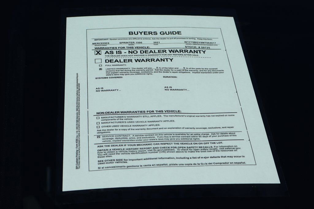 Used 2021 Mercedes-Benz Sprinter 1500 image 41