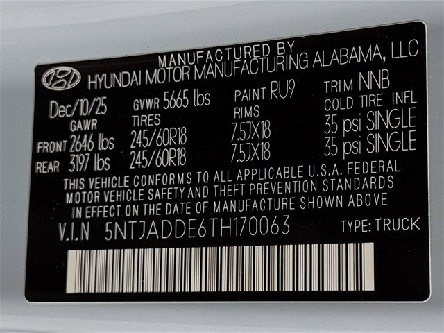 New 2026 Hyundai Santa Cruz SE image 16