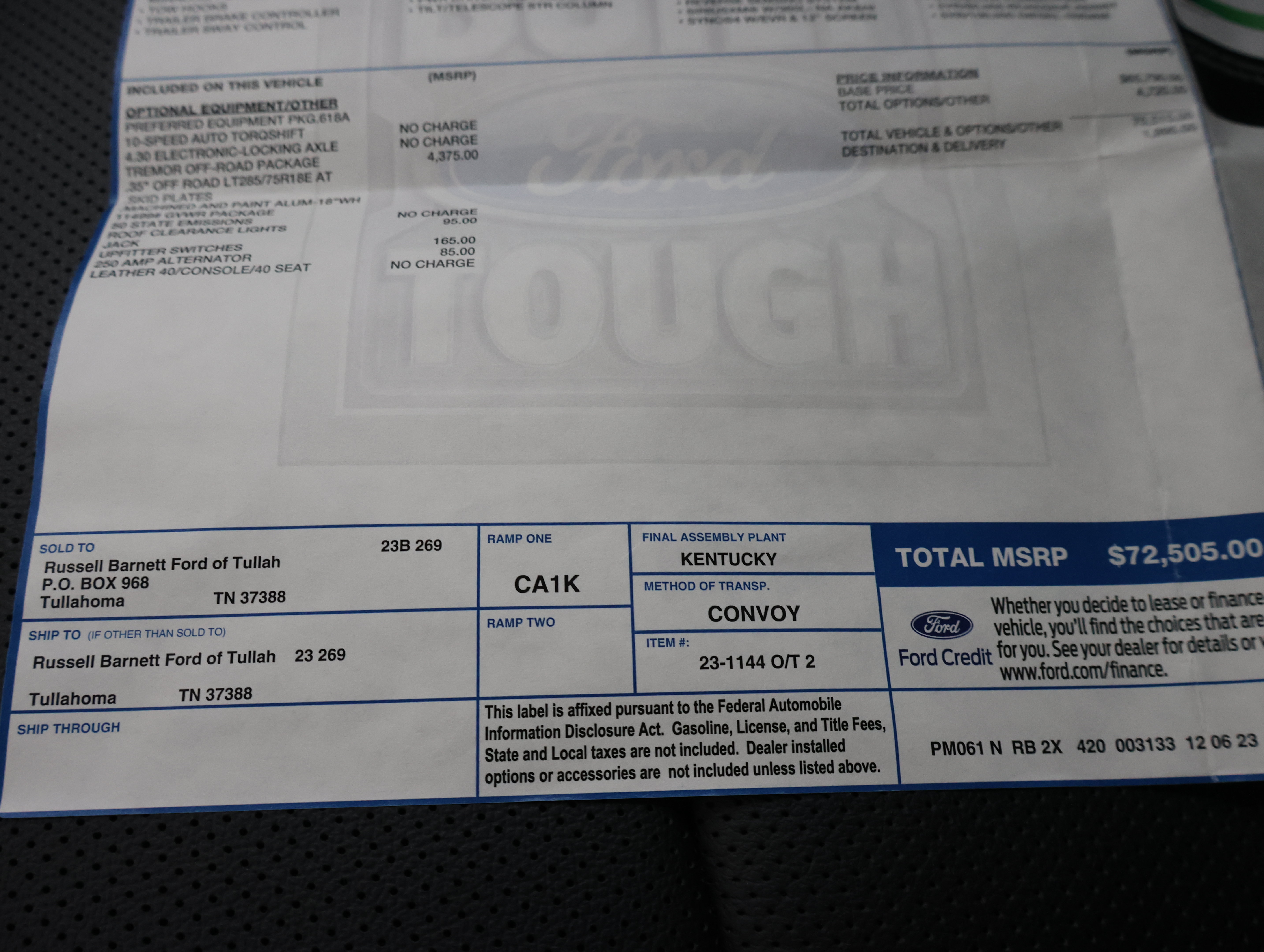 Used 2024 Ford F350 Lariat w/ Tremor Off-Road Package AWD/4WD image 69