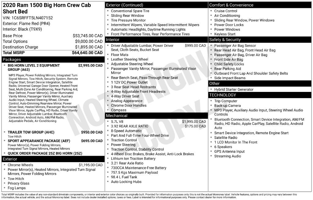 Used 2020 RAM 1500 Big Horn AWD/4WD image 48