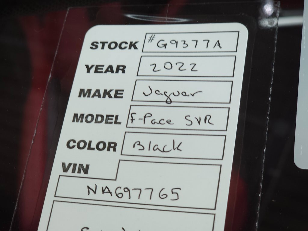 Used 2022 Jaguar F-PACE SVR image 42