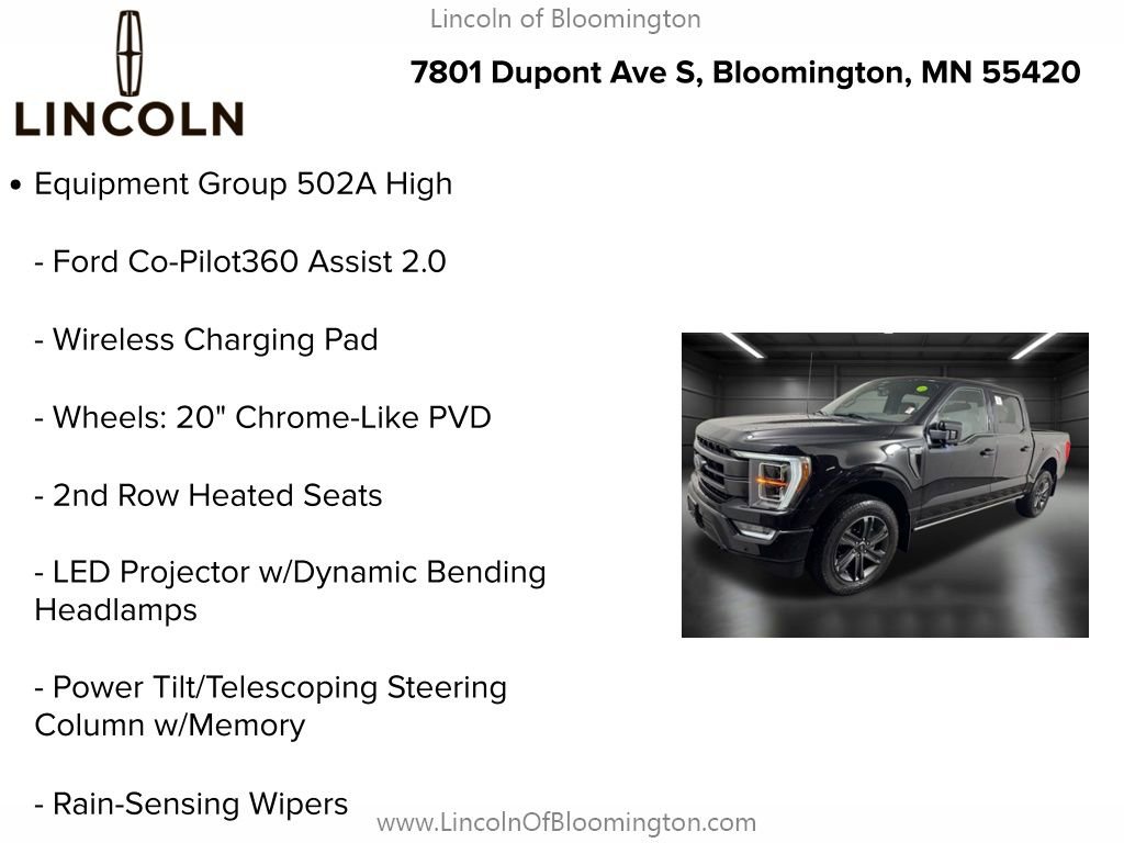 Used 2023 Ford F150 Lariat w/ Equipment Group 502A High image 9