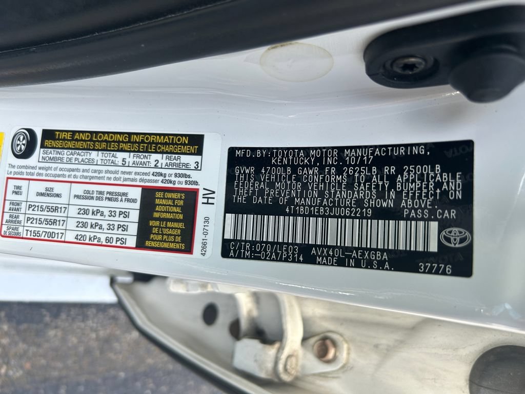 Used 2018 Toyota Avalon XLE Premium w/ Carpet Mat Package FWD image 32