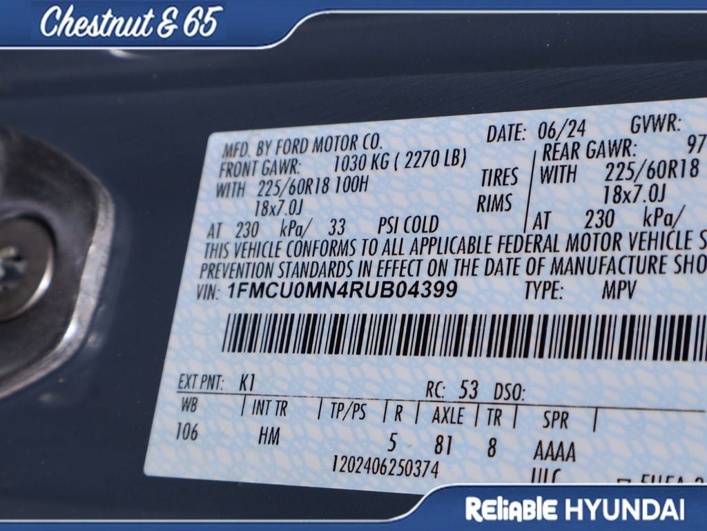 Used 2024 Ford Escape ST-Line w/ Tech Pack #1 FWD image 41