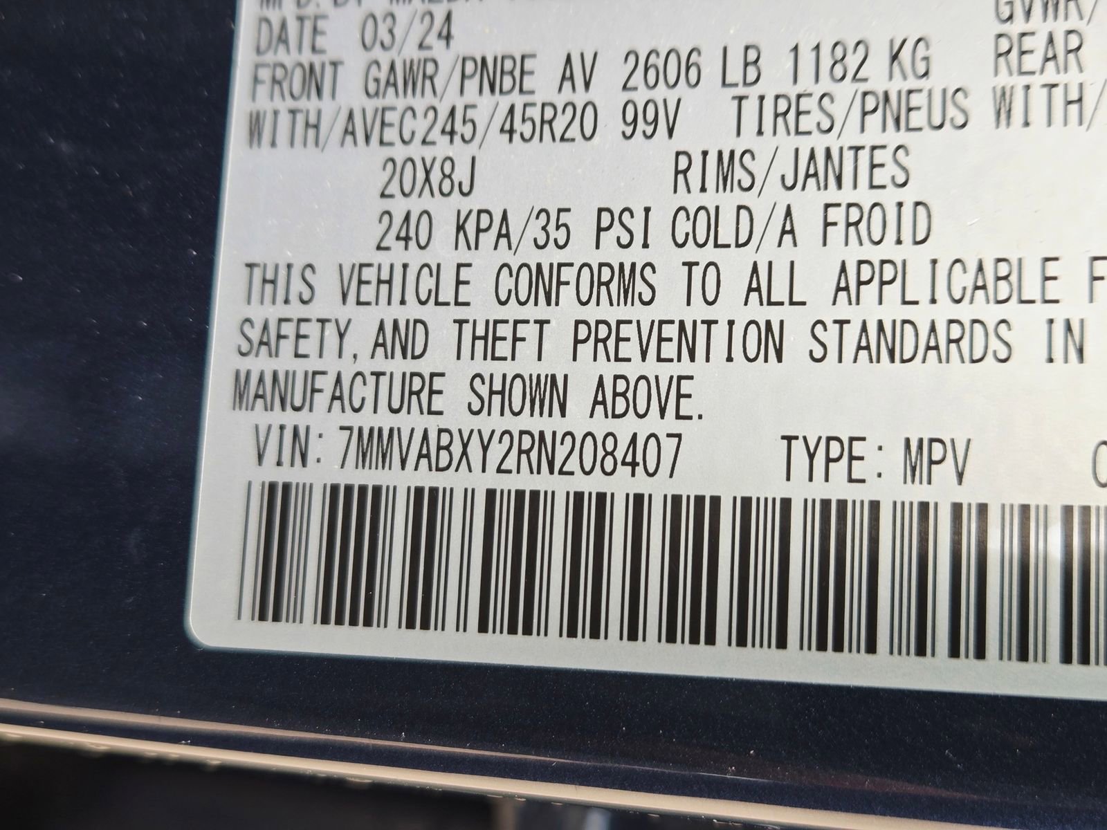 Certified 2024 MAZDA CX-50 AWD 2.5 Turbo image 11