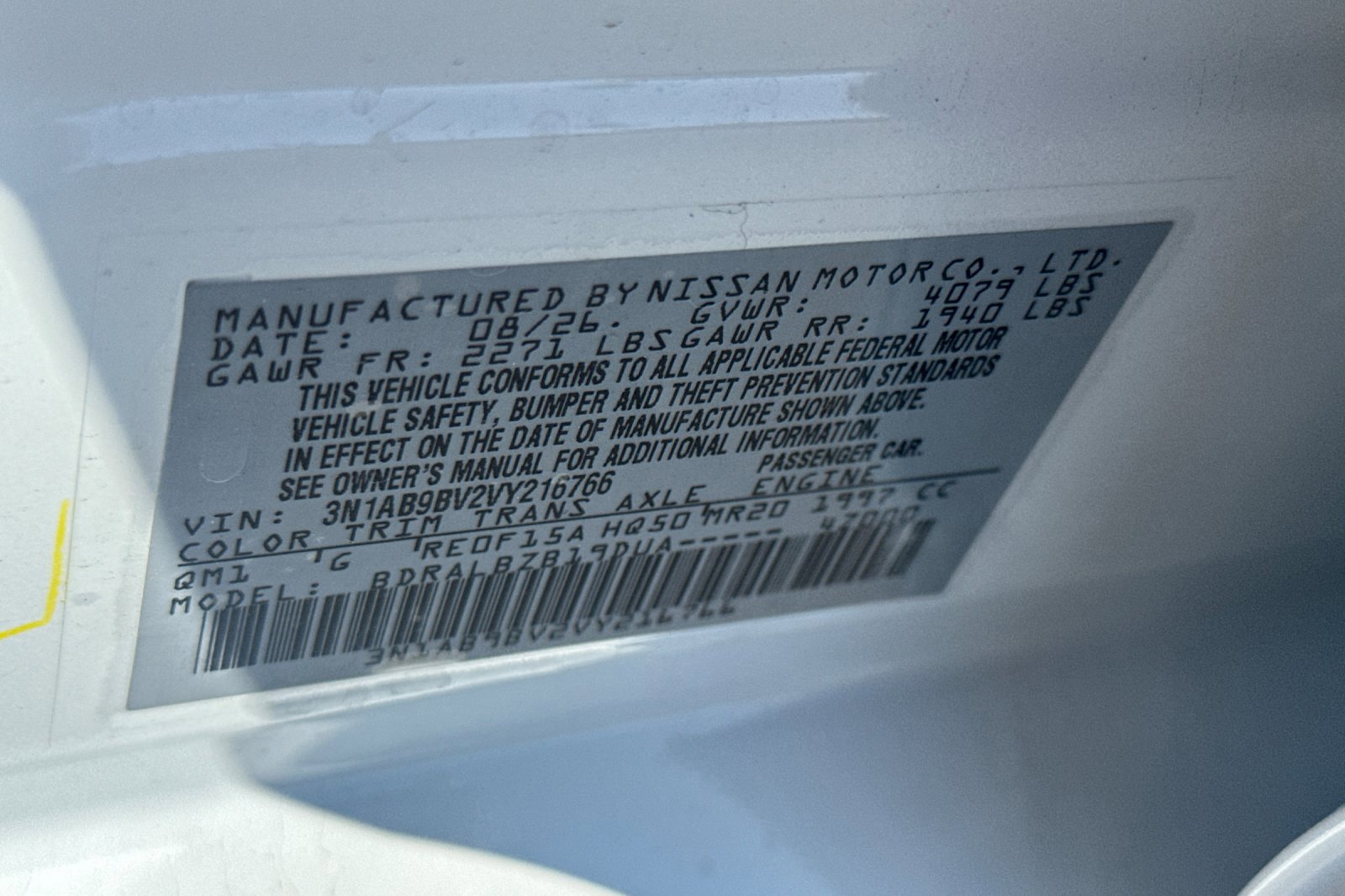 New 2027 Nissan Sentra S FWD image 32