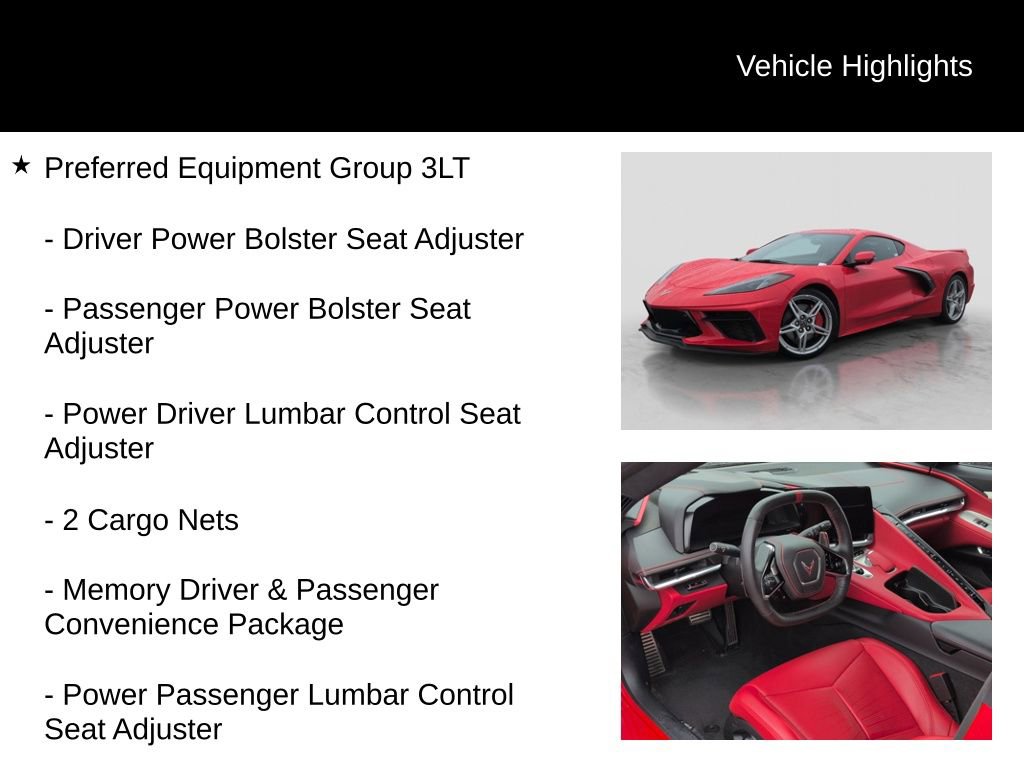 Used 2020 Chevrolet Corvette Stingray Premium Cpe w/ 3LT Preferred Equipment Group image 6