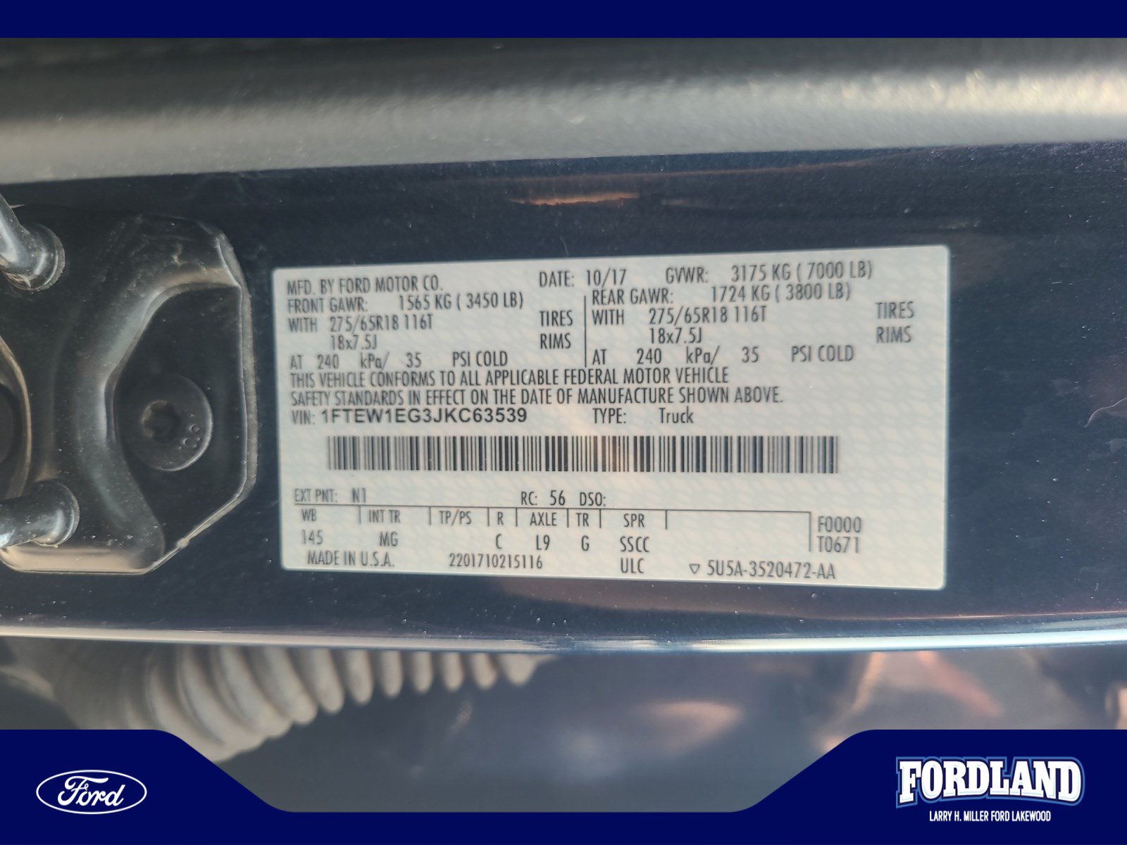 Used 2018 Ford F150 XLT w/ Equipment Group 302A Luxury AWD/4WD image 25