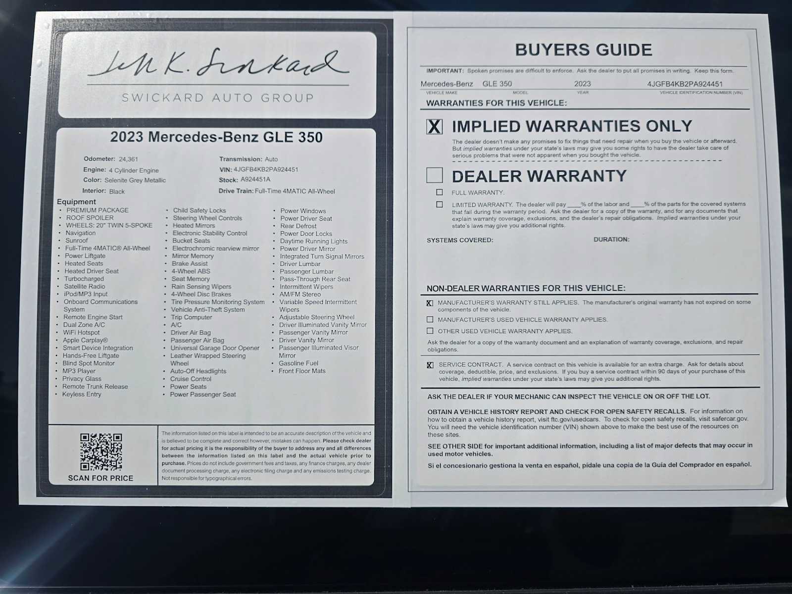 Used 2023 Mercedes-Benz GLE 350 4MATIC image 16