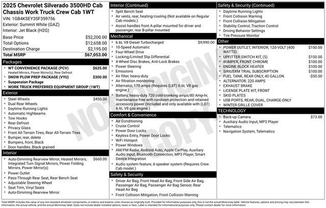 New 2025 Chevrolet Silverado 3500 W/T w/ WT Convenience Package image 19