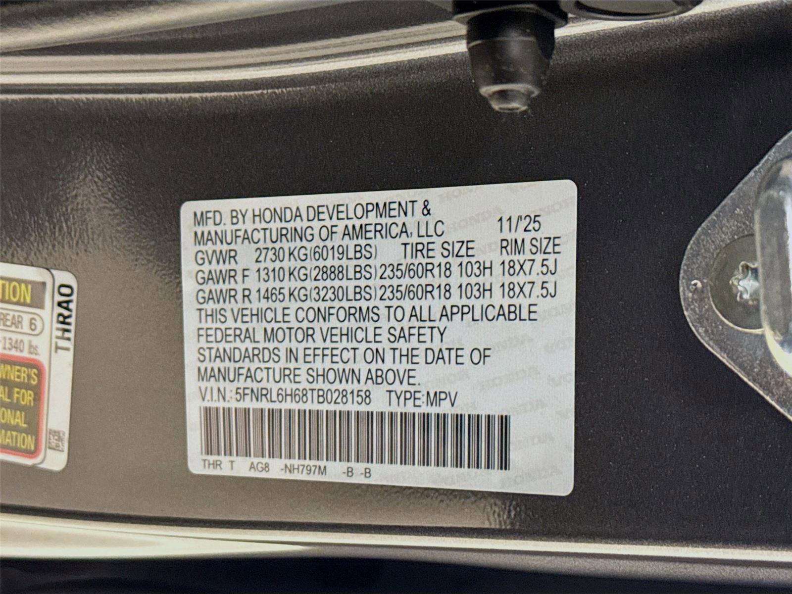 New 2026 Honda Odyssey EX-L image 31