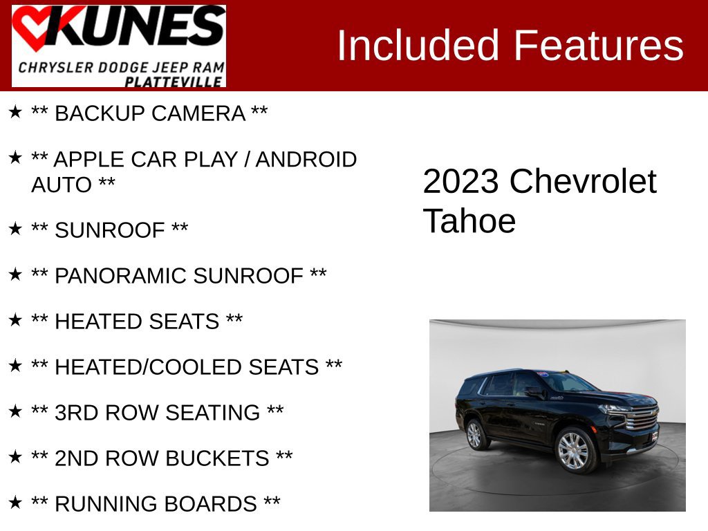 Used 2023 Chevrolet Tahoe High Country AWD/4WD image 2