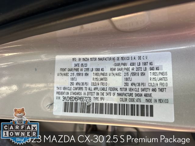 Used 2023 MAZDA CX-30 AWD 2.5 S w/ Premium Package image 32