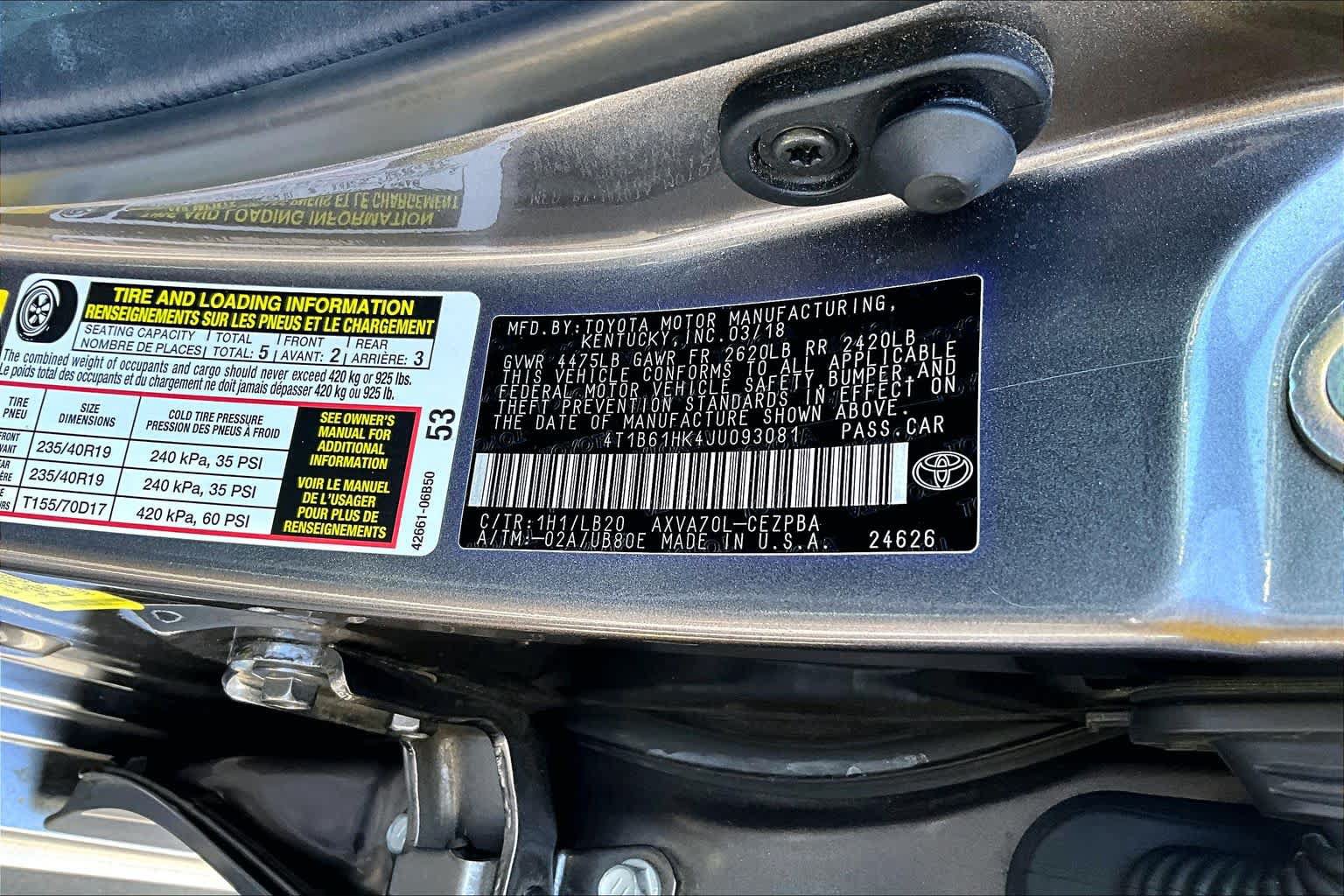 Used 2018 Toyota Camry XSE FWD image 36