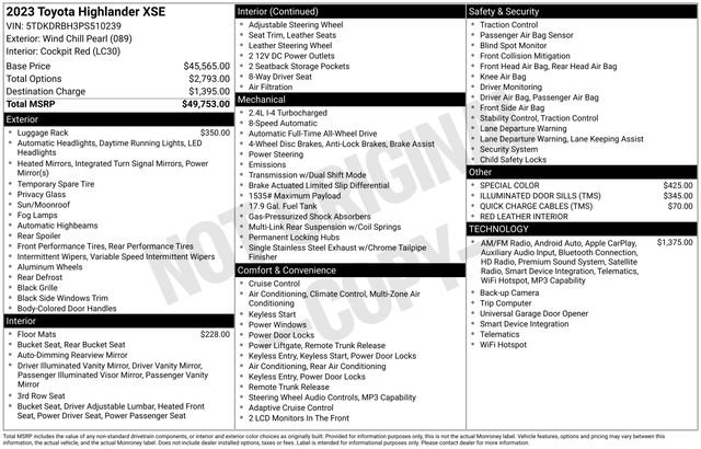 Used 2023 Toyota Highlander XSE AWD/4WD image 32