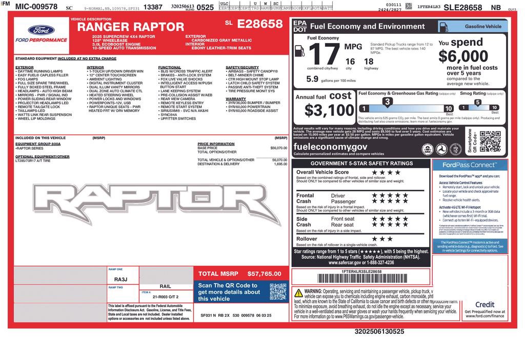 New 2025 Ford Ranger Raptor image 43