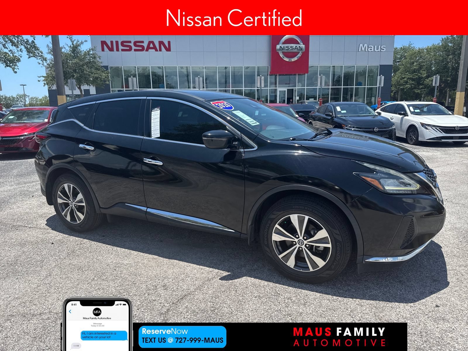 Certified 2020 Nissan Murano S w/ Technology Package FWD image 1